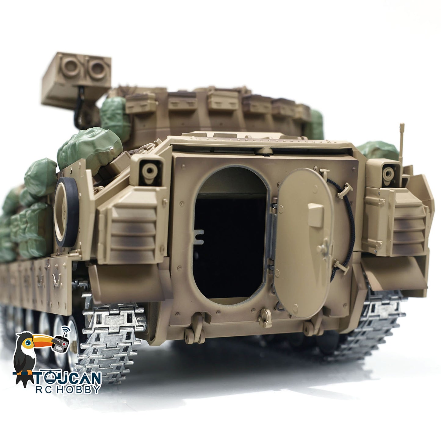 US Stock TD 1/16 Military RC Tank M2A2 Bradley Metal Tracks Gearbox Barrel Recoil System Radio Control Combat Vehicles
