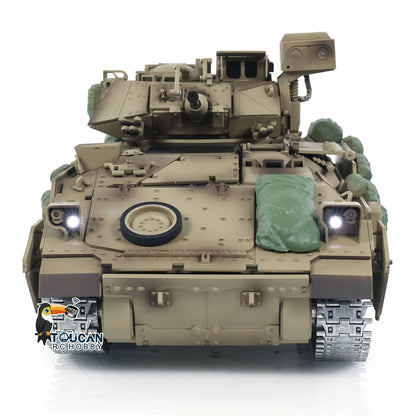 US Stock TD 1/16 Military RC Tank M2A2 Bradley Metal Tracks Gearbox Barrel Recoil System Radio Control Combat Vehicles