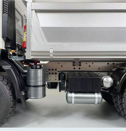 MODO 1/14 Metal 6*4/4*2 RC Hydraulic Dump Truck PNP ST8 Controller 2 Speed Gearbox Axles Locks for Construction Model Collectors Outdoor Hobby