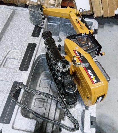 Free Shipping Second Hand US Stock HUINA New Upgrade 580 1/14 Metal Excavator Model Engineering Vehicle Electric Ball Grabber 360 Rotating Shear Claw Sound Lights