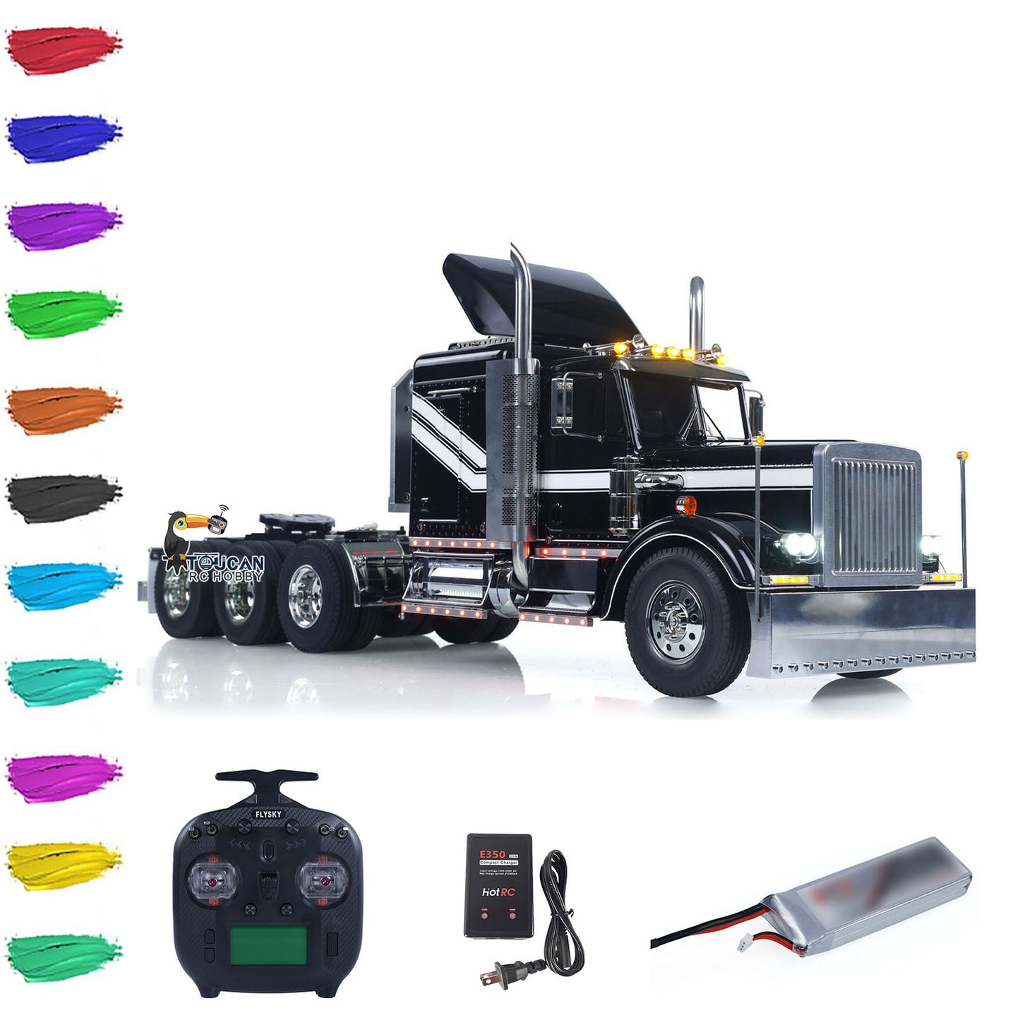 TOUCAN RTR tractor truck with 2S 5000mAh lithium battery pack
