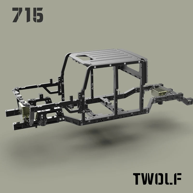 TWOLF 1:1 TW-715 RC Off-road Vehicles Remote Control Crawler Car Full Metal CNC KIT Version Unpainted Unassembled