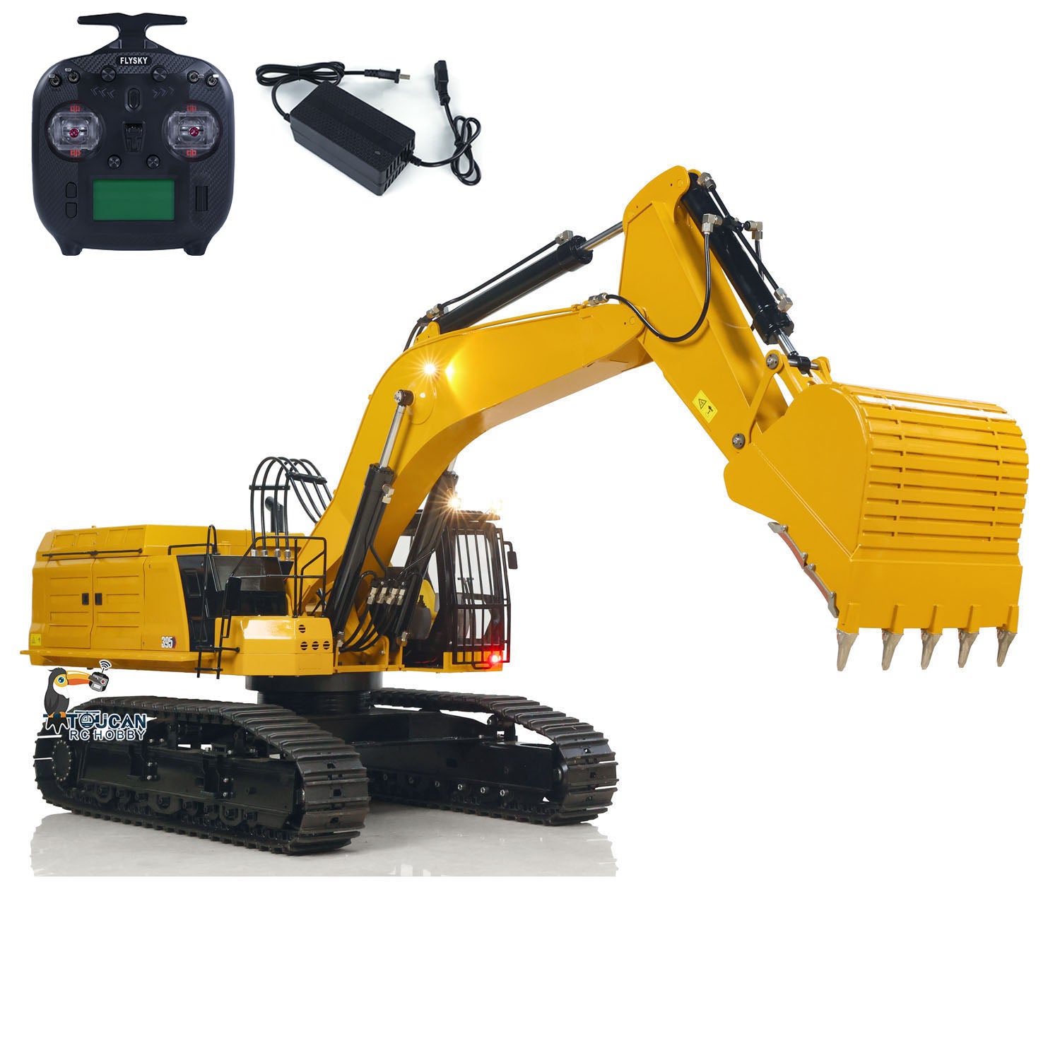 TYMX 395 1/8 Metal RC Hydraulic Excavator RTR Large-scale Digger Model for Adult