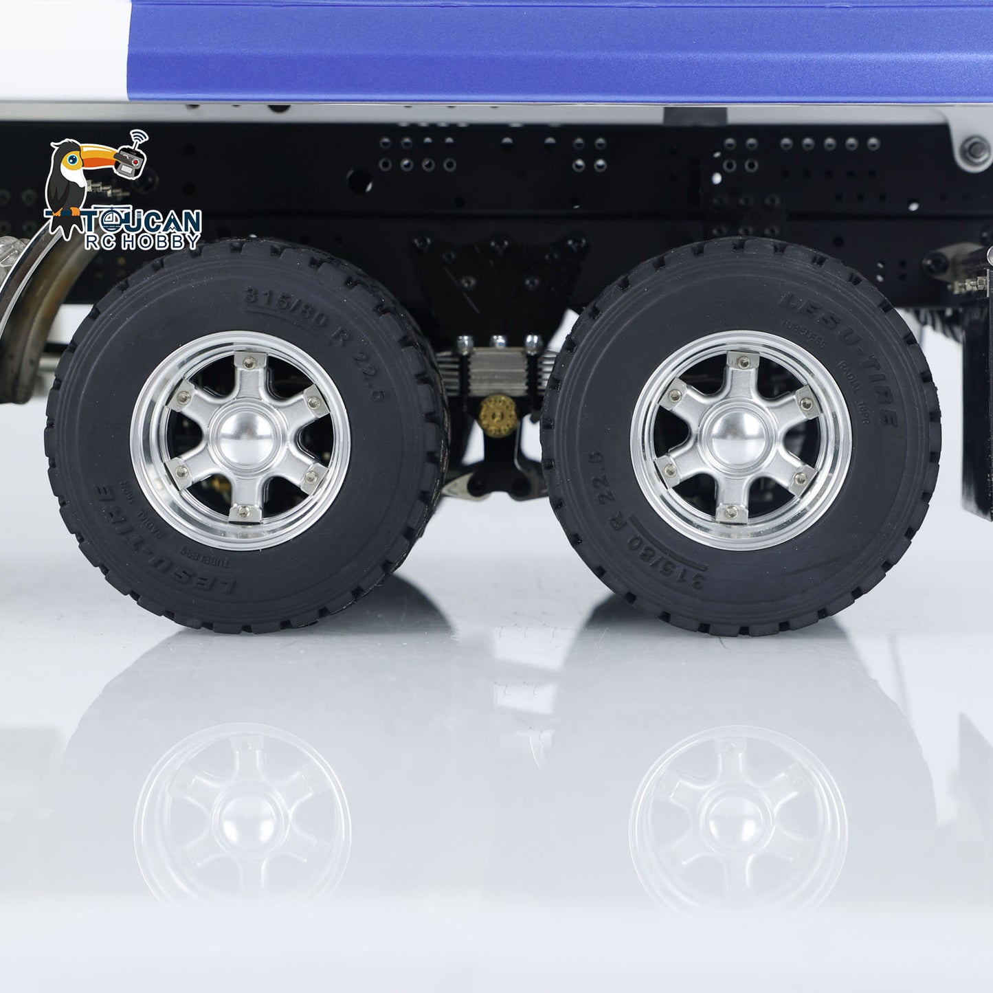 Toucan 56344 6x6 tipper truck blue white finish complete light sound electronic parts
