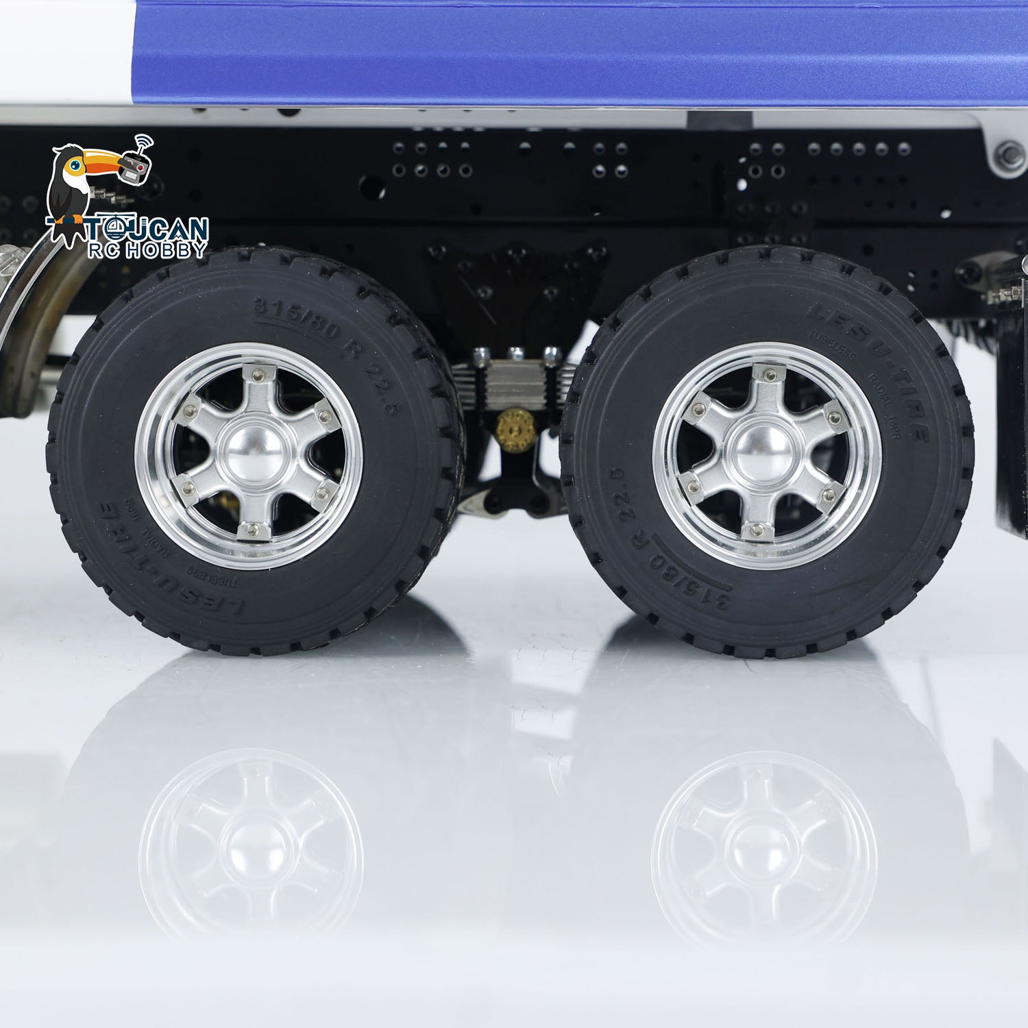Toucan 56344 6x6 tipper truck blue white finish complete light sound electronic parts
