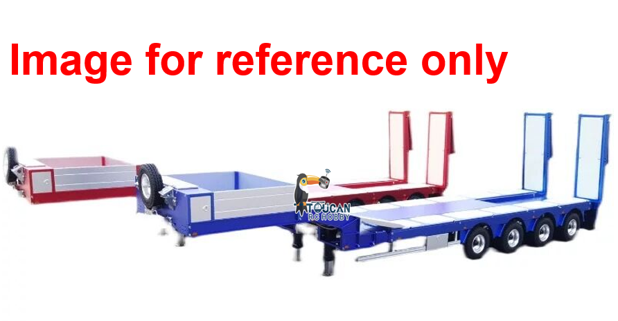 Degree 1/14 Metal Heavy 4Axle Steering Trailer 997 V2 Adjustable Length Width For TAMIYA Remote Control Tractor Truck 56379