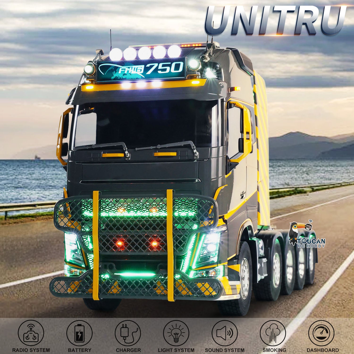 Unitru 02 1/14 Metal RC Tractor Truck 56375