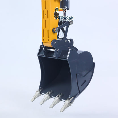 Simulation full metal excavator ready to run with manual quick detach leveling bucket
