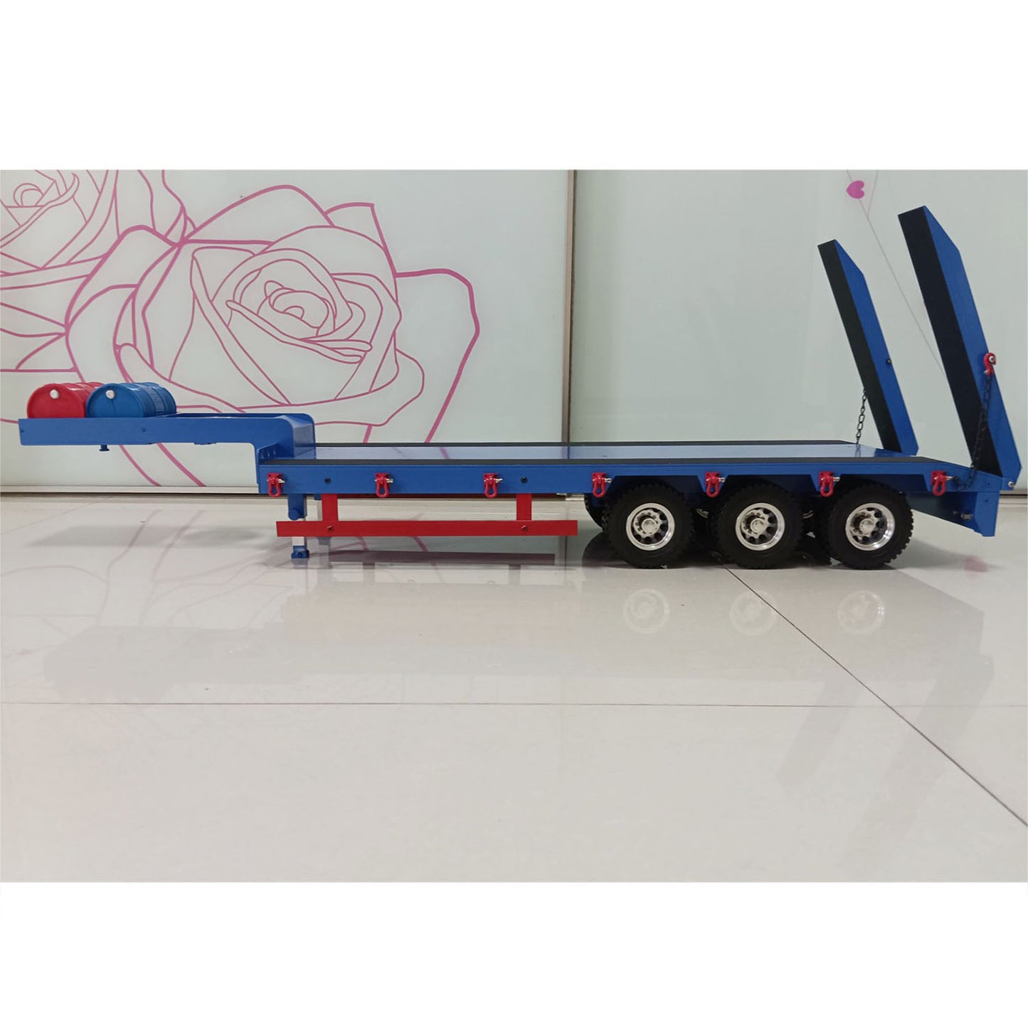 Metal 3 Axles Trailer Semi-trailer for 1/14 RC Tractor Truck Remote Control Cars Simulation Hobby Model DIY Parts