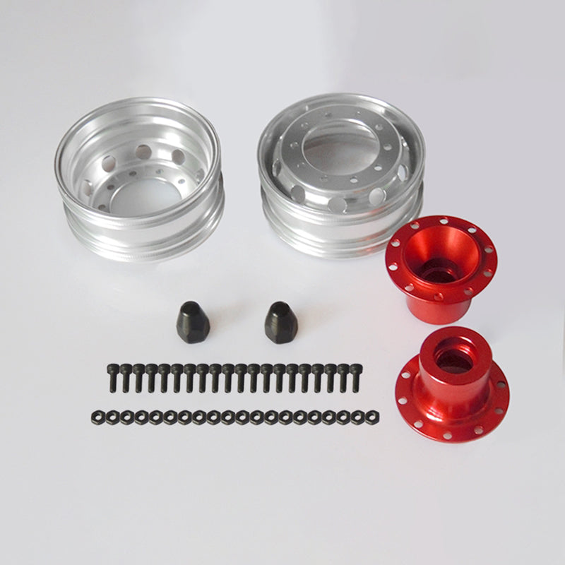 JDModel Metal Rear/Front Wheelhub/Guard Rim for 1/14 RC Tractor Truck DIY Model Radio Control Engineering Vehicle Events