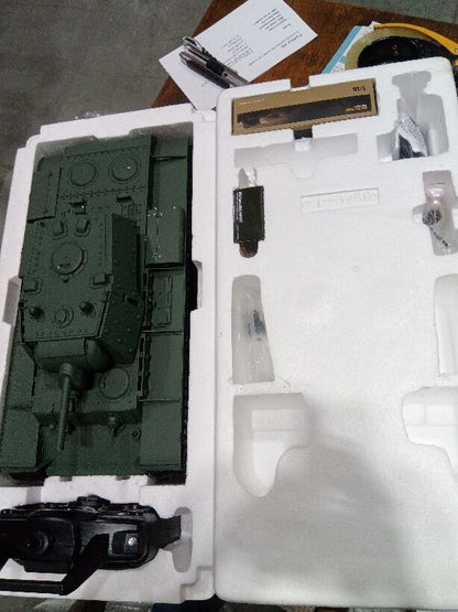Second Hand US Stock Fast Free Shipping 2.4G Henglong 1/16 7.0 3878 Plastic Soviet KV-1 RTR RC Tank Model BB IR Smoke Metal Barrel