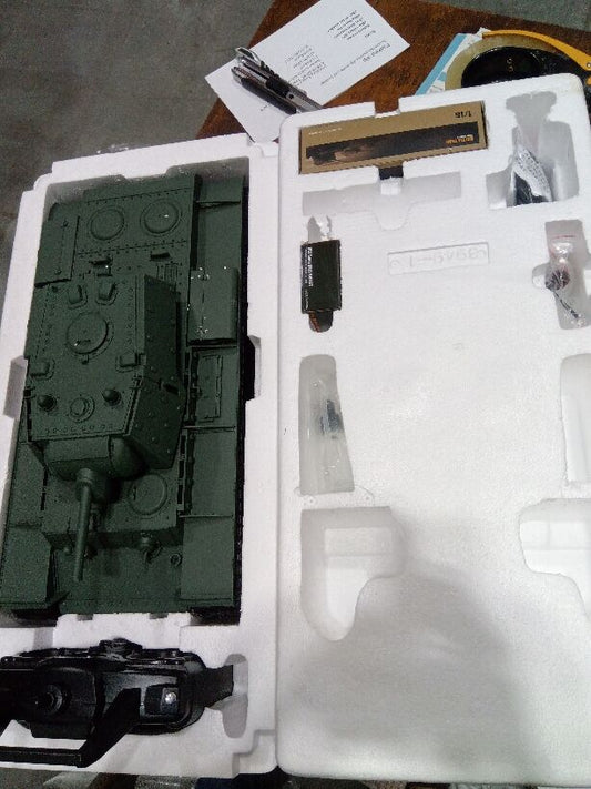 Second Hand US Stock Fast Free Shipping 2.4G Henglong 1/16 7.0 3878 Plastic Soviet KV-1 RTR RC Tank Model BB IR Smoke Metal Barrel