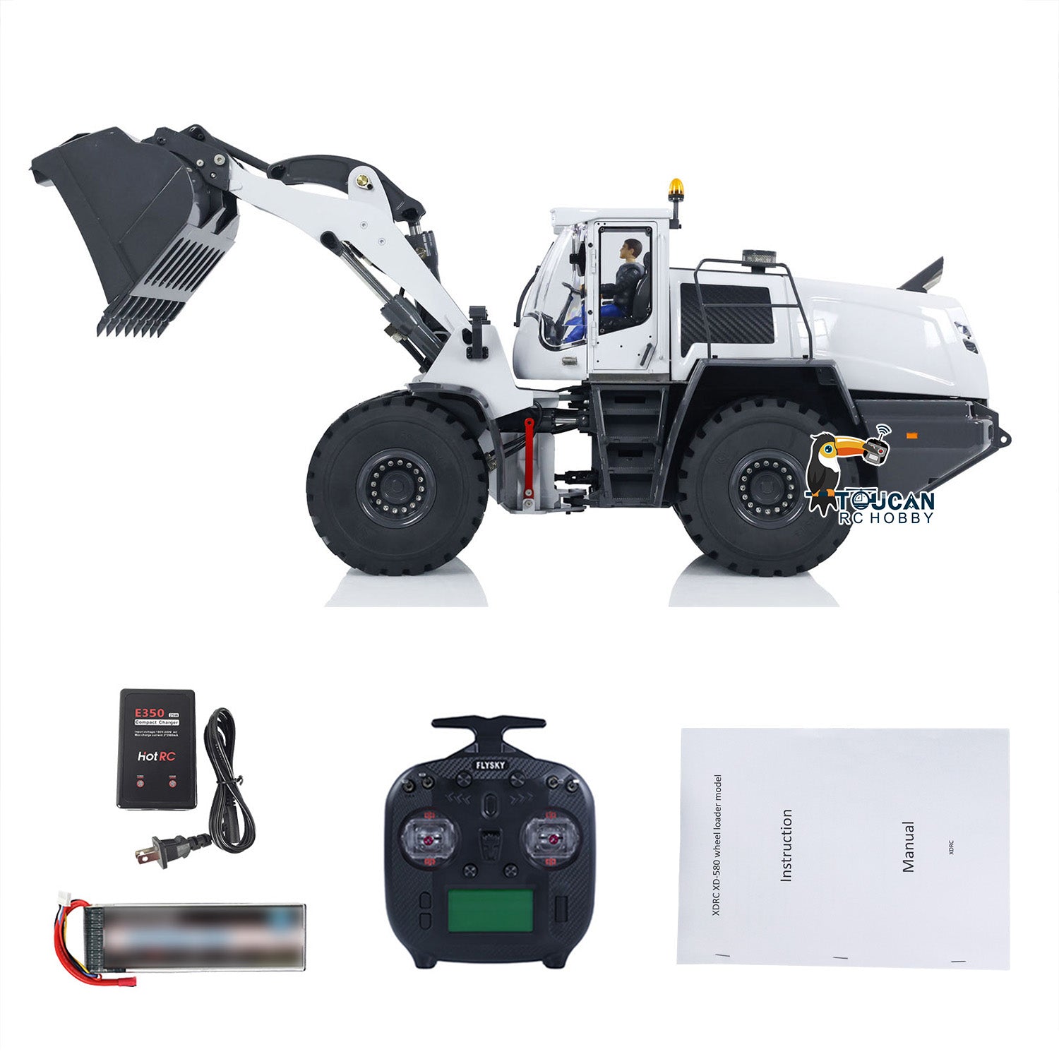 1/14 XDRC 580 RC Loader Metal Remote Control Hydraulic