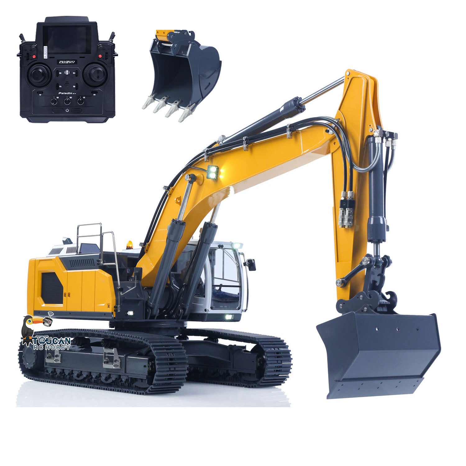 XDRCModel 945 1/14 Metal RC Hydraulic Excavator Model PNP/RTR 5CH