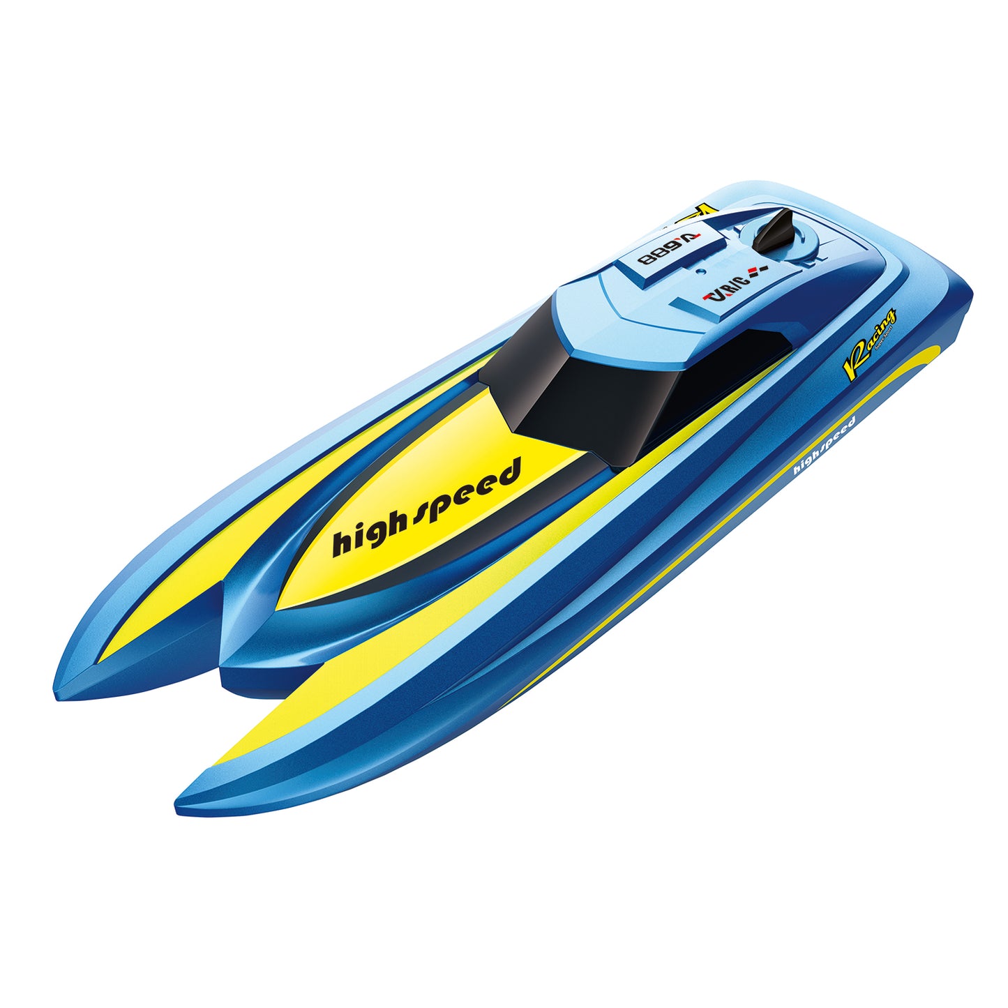 TOUCAN Plastic RC Boat Electric RTR Radio Controlled Racing Ship High Speed Boat Pool Lake Toy for Kids Adults Painted Assembled