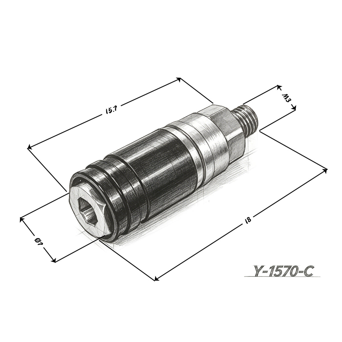 TOUCAN RC HOBBY LESU 1/14 Metal Quick Release Coupler Connector M3 External/Internal Thread DIY Parts for RC Hydraulic Engineering Vehicle Model