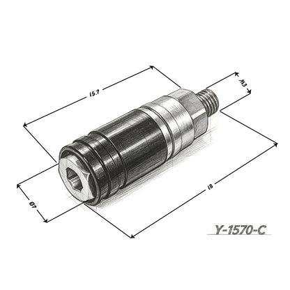 TOUCAN RC HOBBY LESU 1/14 Metal Quick Release Coupler Connector M3 External/Internal Thread DIY Parts for RC Hydraulic Engineering Vehicle Model
