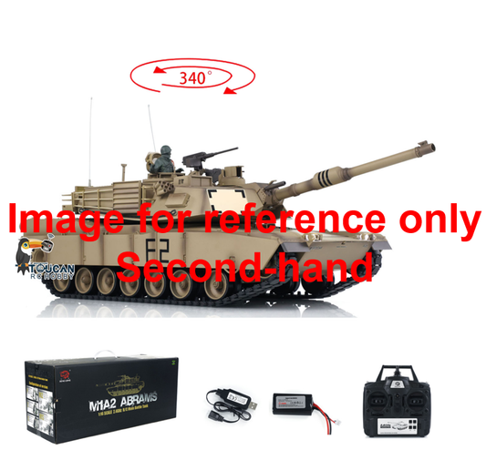 Free Shipping CN Stock Second-hand 2.4Ghz Henglong 1/16 Scale 7.0 Plastic Ver M1A2 Abrams RTR RC Tank 3918 Model