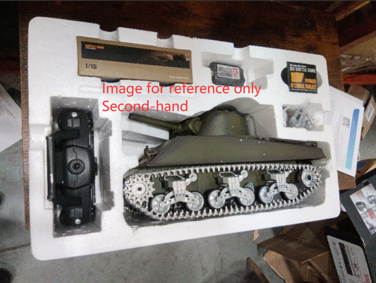 TOUCAN RC HOBBY Second Hand US Stock Henglong 1/16 Customized 7.0 M4A3 Sherman RC Tank 3898 Barrel Recoil 360 Degree Metal Tracks Idler Road Drive Wheels Gearbox