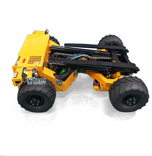 Super Frog Metal 1/14 Remote Control Hydraulic Truck Mounted Forklift BM214 5 Way Valves Light System Sound Frsky X14 Radio