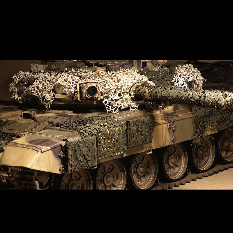 HENGLONG 1/16 Scale RC Tank Camouflage Net - 46cm Desert Pattern Cover Net For Realistic Military Display