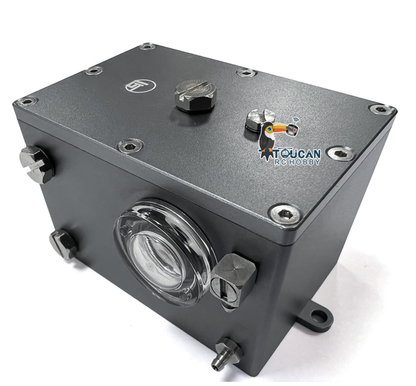 CUT Model Metal Oil Filter Oil Tank M3 M5 Nozzle Hydraulic Pump with Brushless Motor Radiator Cooling Fan for 1/12 1/14 1/16 RC Excavator Loader Dozer Truck Construction Vehicles