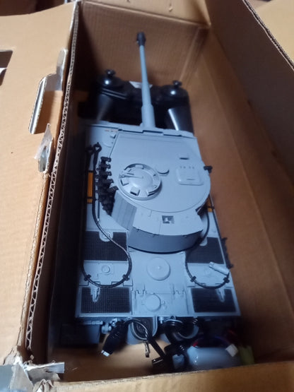 Second Hand US STOCK Taigen 1/24 RC Battle Tank Tiger I Remote Control Military Tanks Infrared Combat
