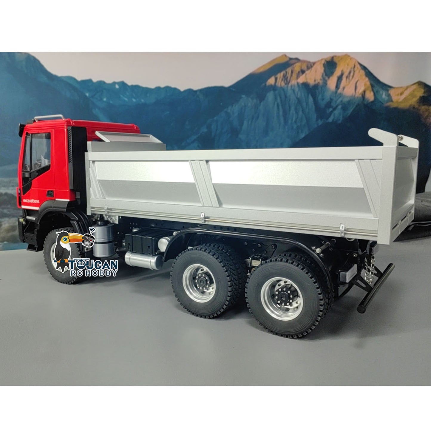 1/14 6x6 Hydraulic RC Dump Truck Radio Controlled Tipper Dumper Car 2-speed Gearbox PNP Sound Light Painted Assembled Model