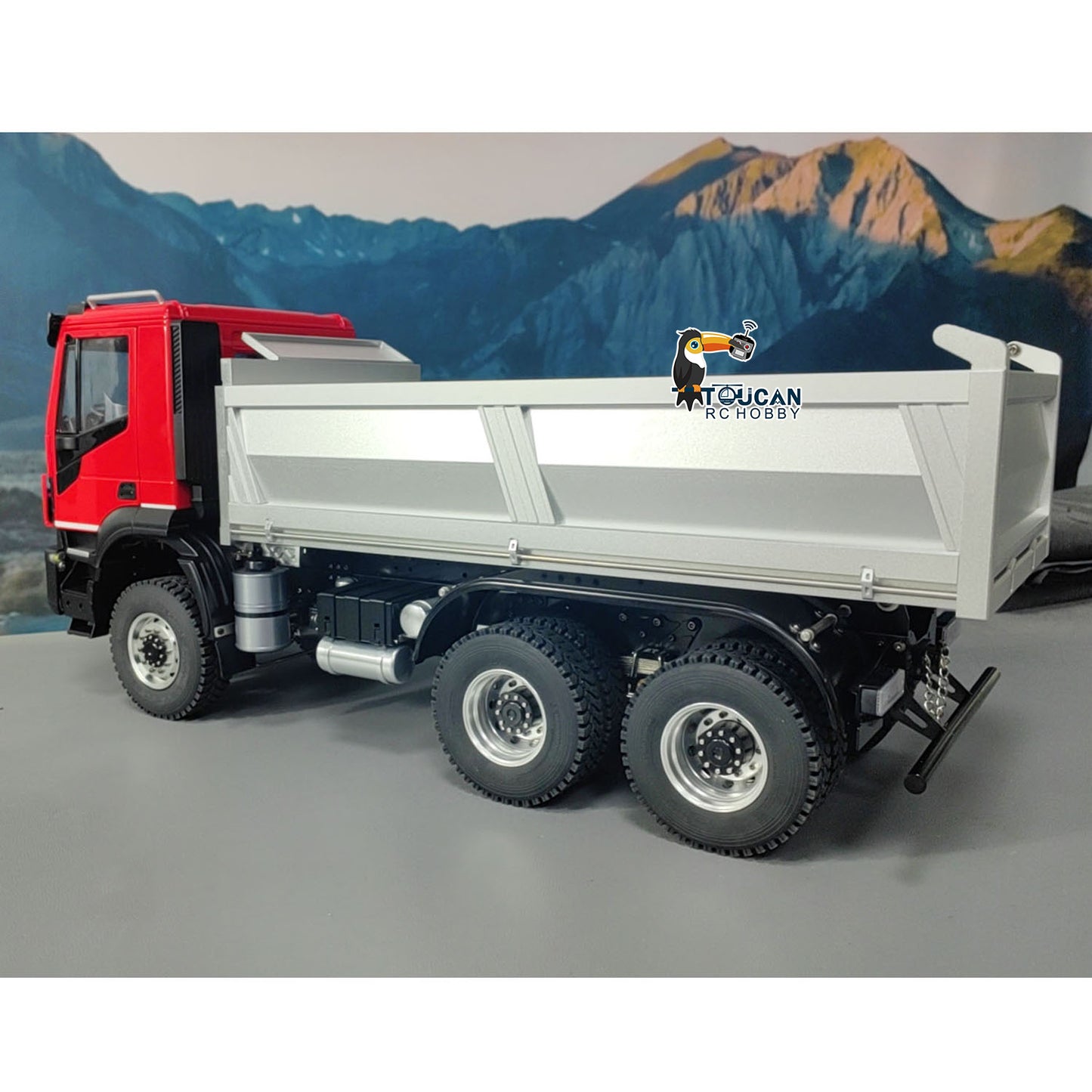 1/14 6x6 Hydraulic RC Dump Truck Radio Controlled Tipper Dumper Car 2-speed Gearbox PNP Sound Light Painted Assembled Model
