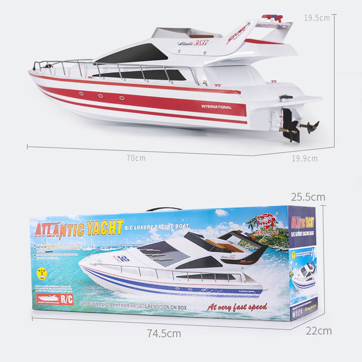 Heng Long Plastic RC High-Speed Racing Boat Wireless Control