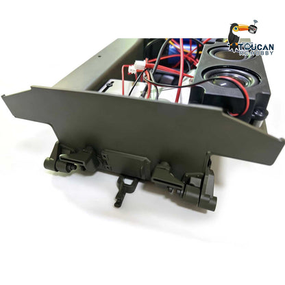 Metal Chassis Smoke Unit Gearbox Power Blue Motor Speaker Switch for Henglong 1/16 RC Battle Tank 3898 USA M4A3 Sherman Model