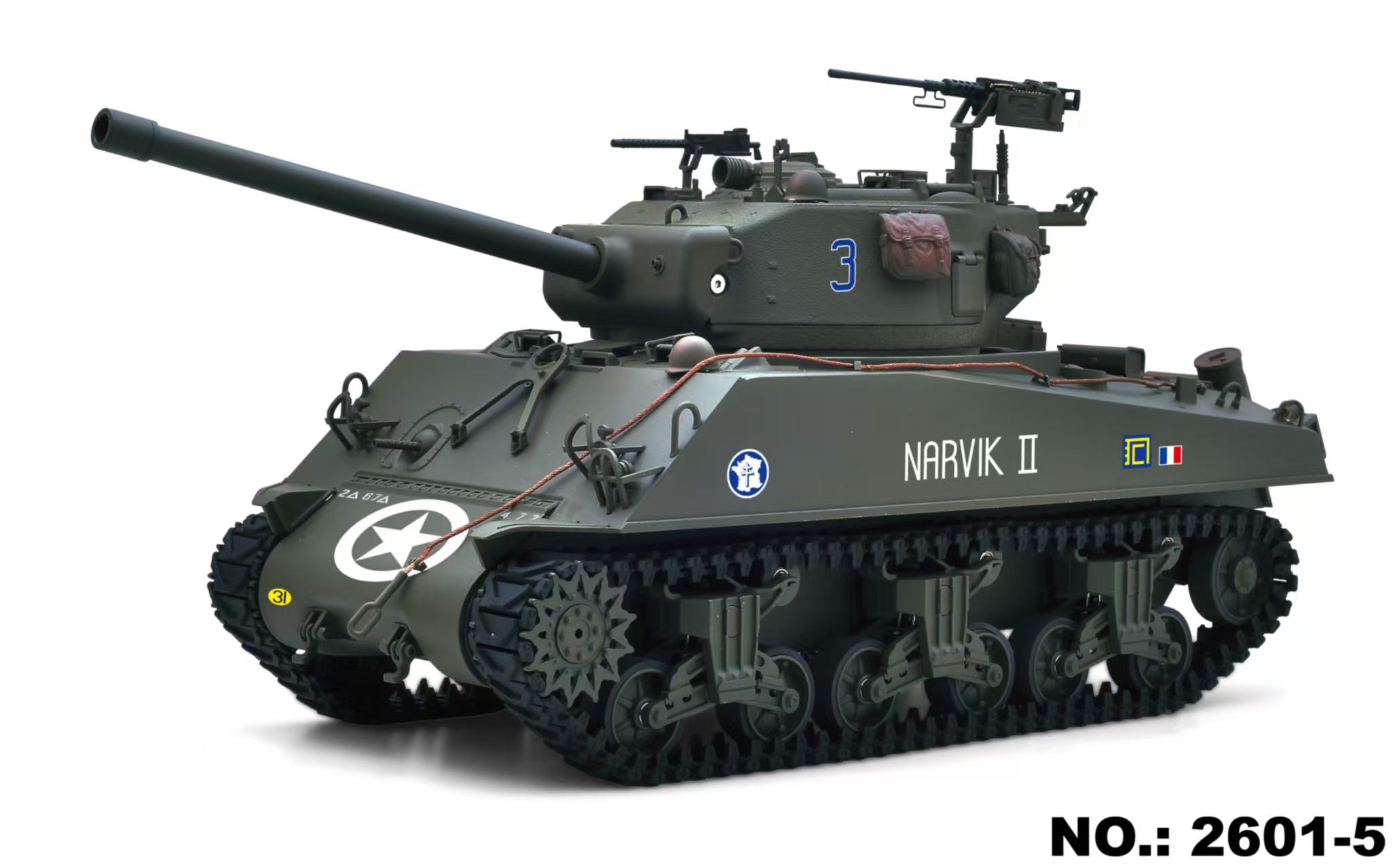 In Stock Large Hatch 1/16 Remote Control Tank Sherman M4A3