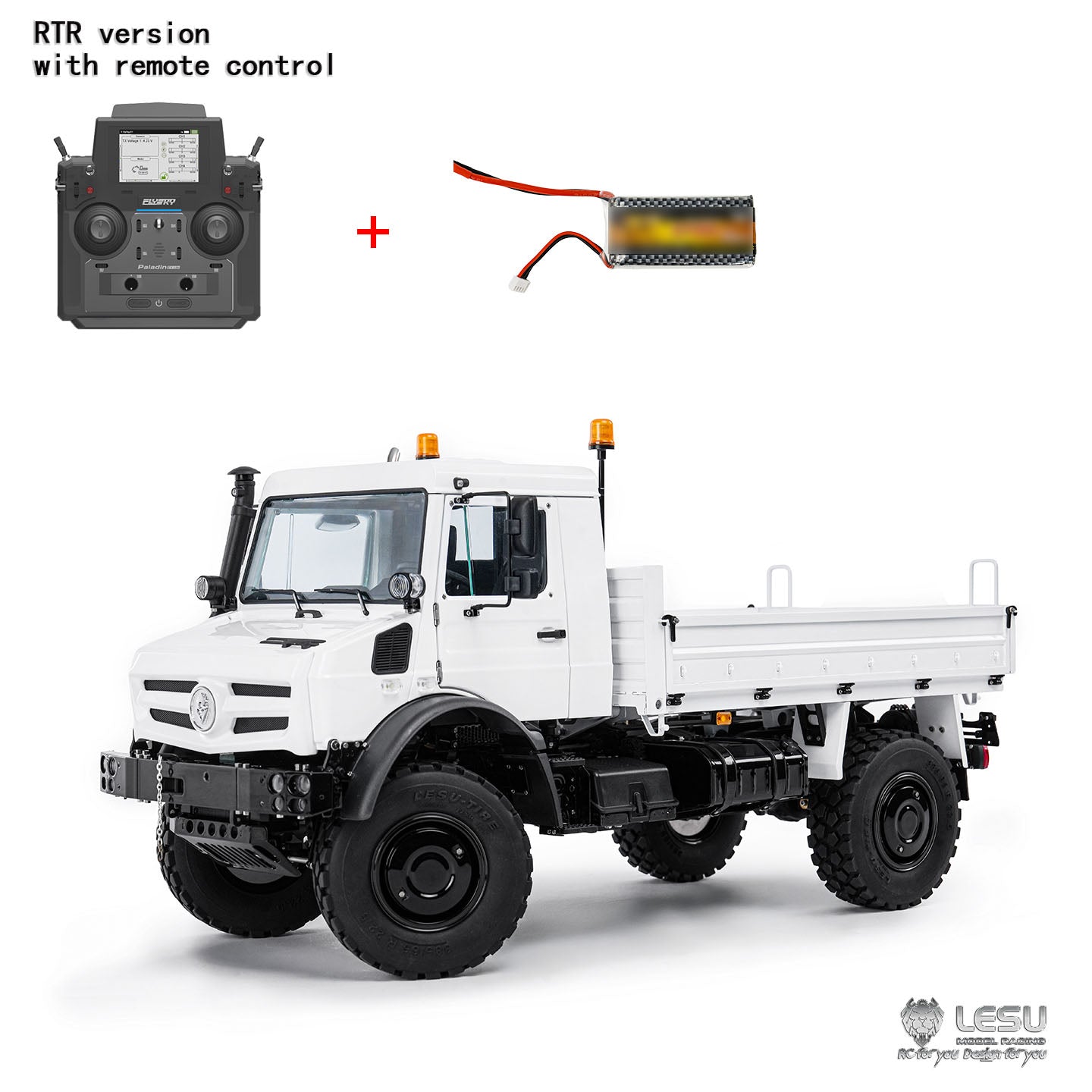 In Stock LESU U4023 4X4 1/14 RC Off Road Vehicle Metal ATV Light Truck MT44023 Model Light Sound Wheel Reduction Axle Lock Radio Battery