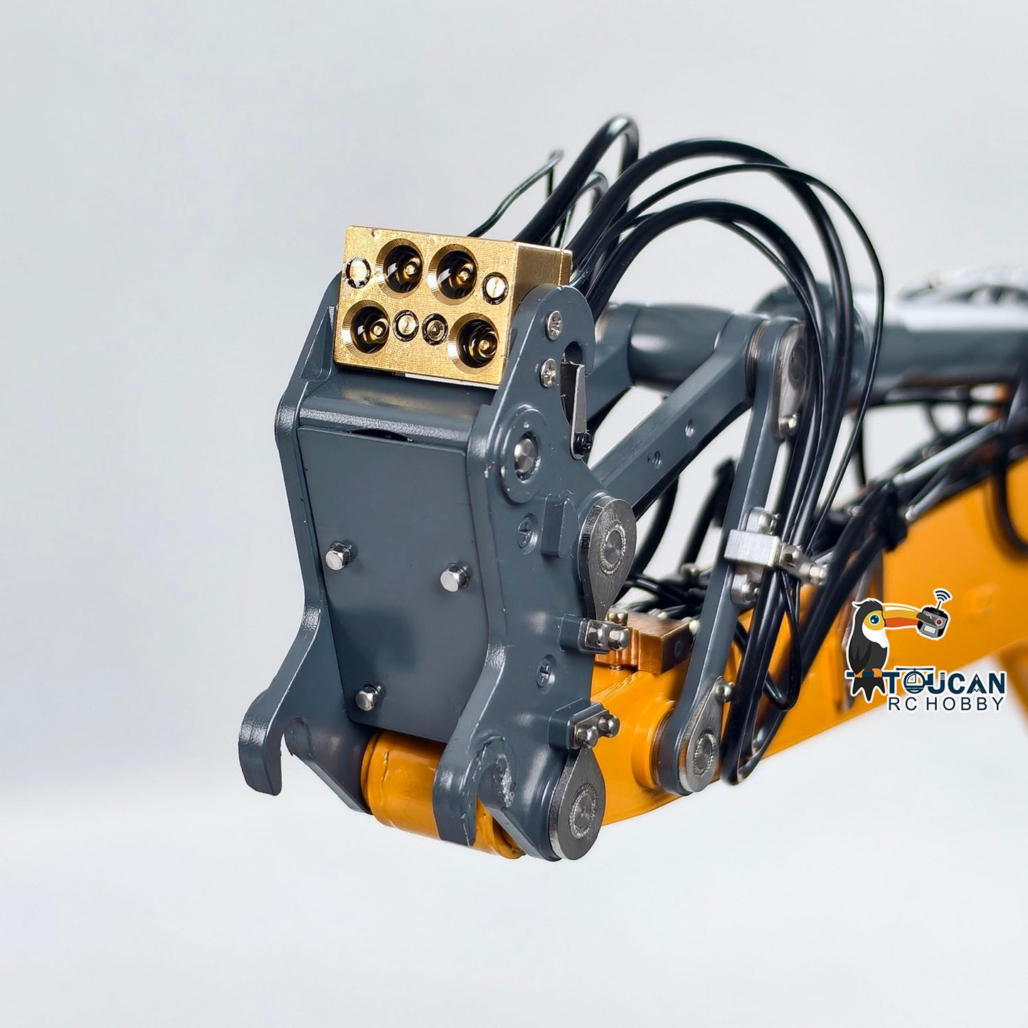 CUT Model LR914 PRO MAX 1/14 Metal RC Hydraulic Wheel Excavator RTR 11-Way Valve Axles Differential Lock Light & Sound System Quick Release Coupler Tail Hook for Hobby Collectors