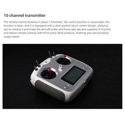 2.4G RC Scale FlyWing BELL 206 Helicopter 4 Blade Rotor Remote Control Aircraft GPS Brushless Motor Battery RTF Smart Drone Gift