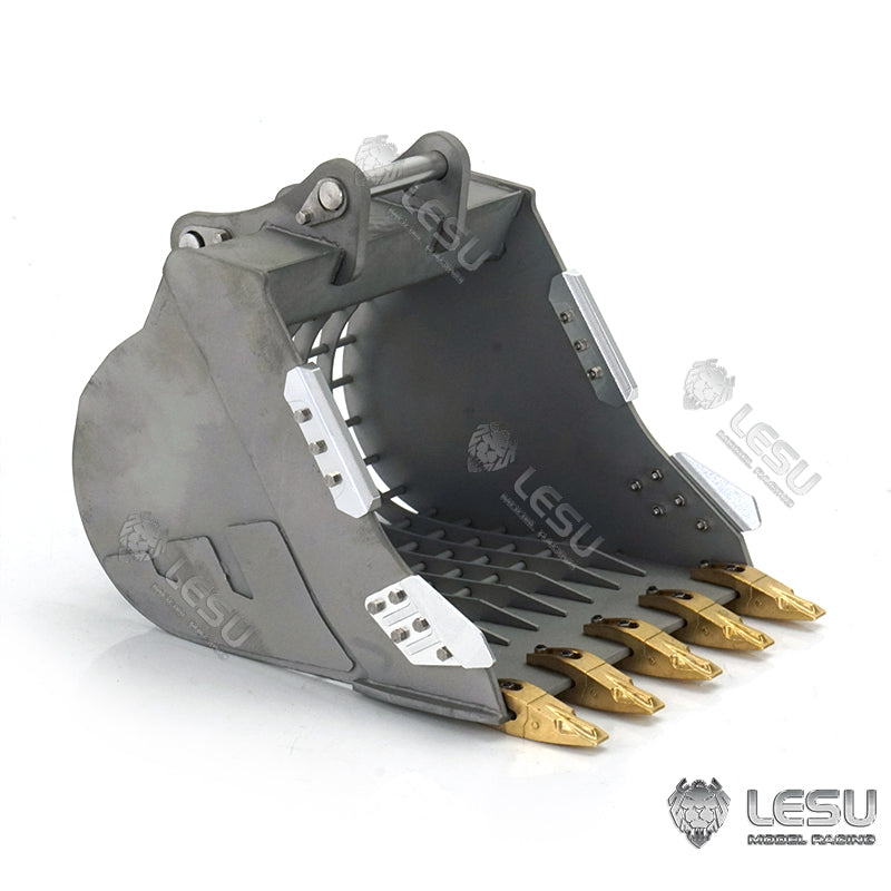 LESU Aoue ET26L 1/14 Painted & Assembled Metal Hydraulic RC Excavator Protective Fence Curved Ripper Fork Bucket B