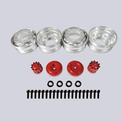 JDModel Metal Rear/Front Wheelhub/Guard Rim for 1/14 RC Tractor Truck DIY Model Radio Control Engineering Vehicle Events
