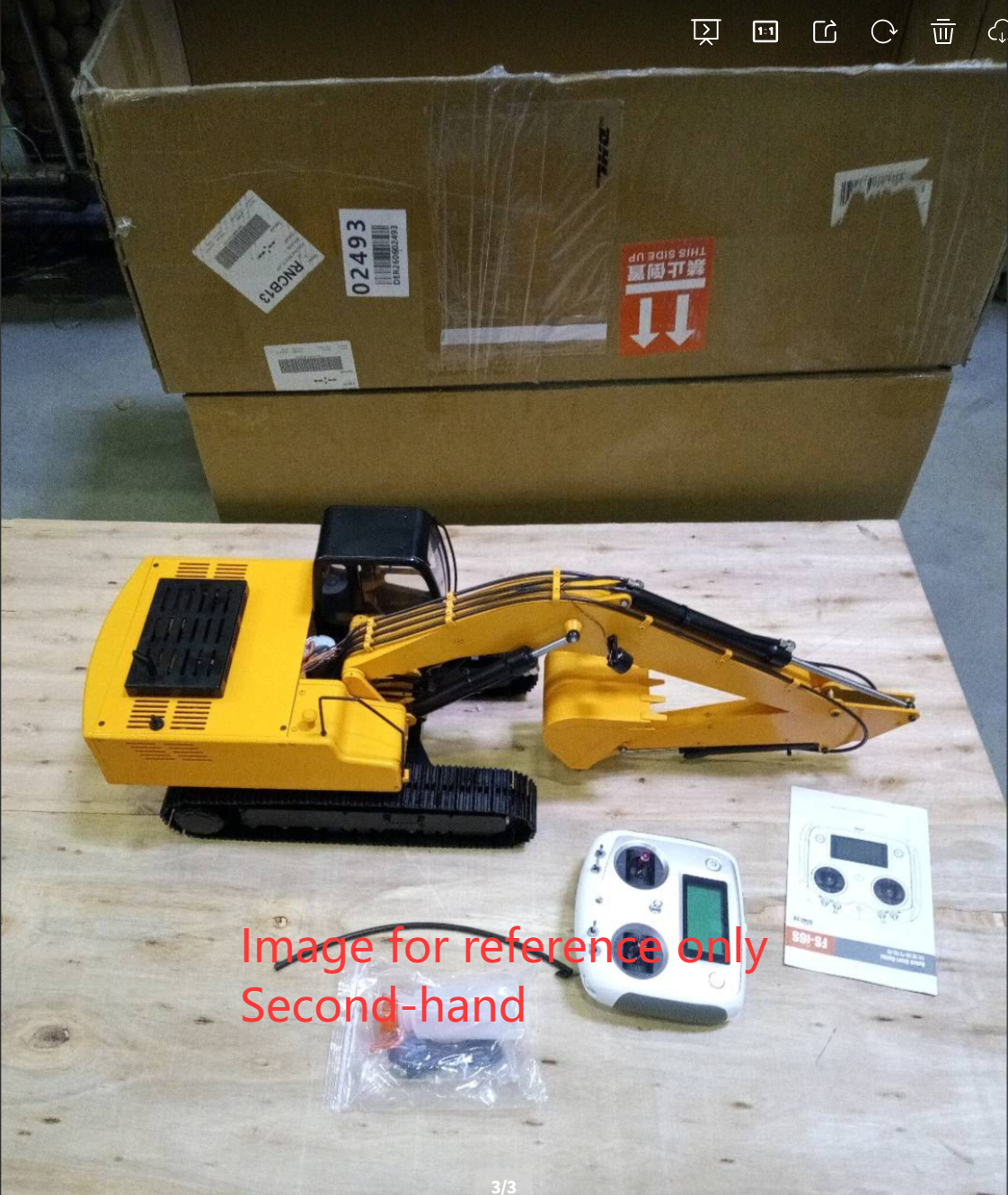 Second Hand Fast Shipping JDM 1/12 Hydraulic Excavator Painted Assembled RC Model Pump Tracks Light Radio