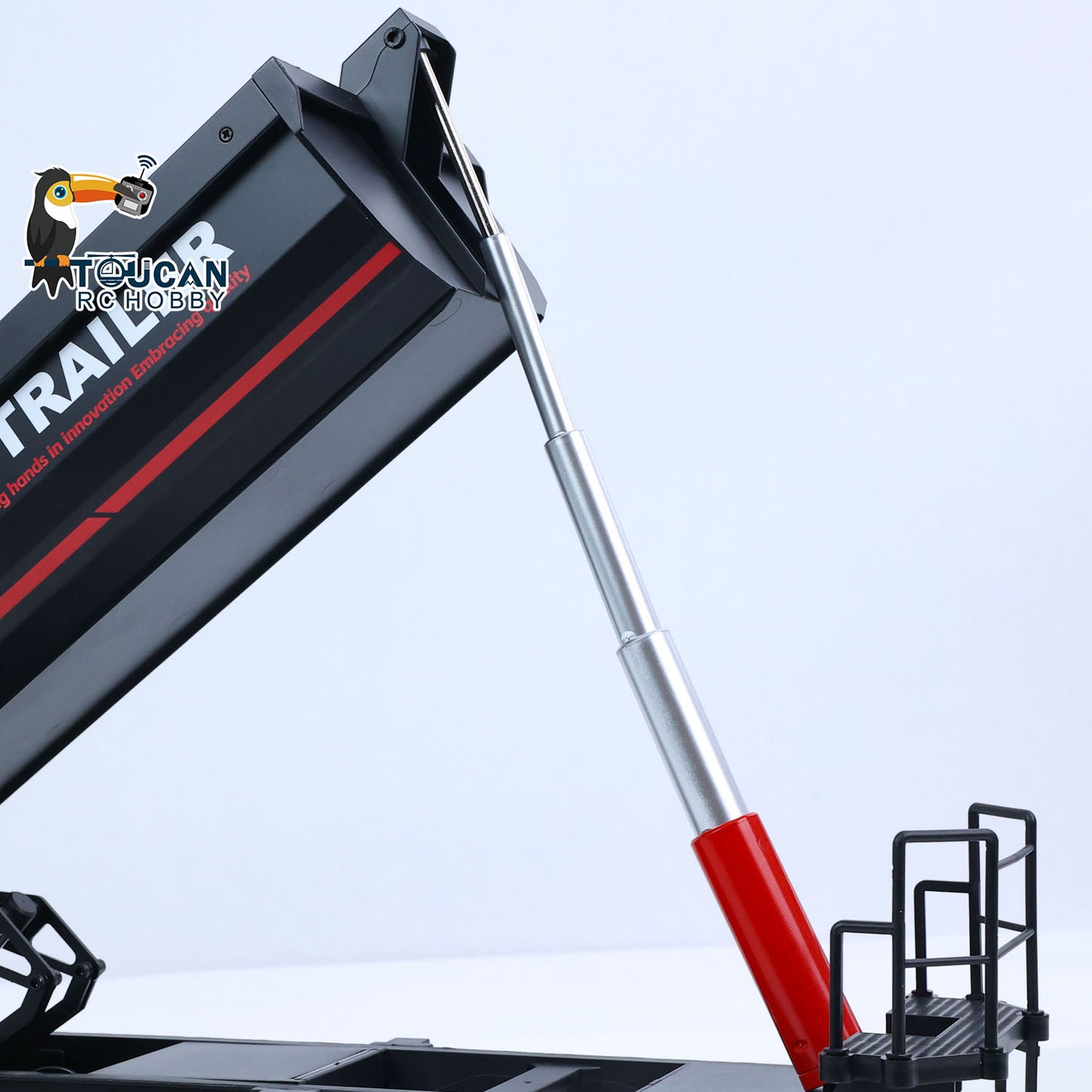 Fast Free Shipping for EU HUINA 1/18 Electric Lifting Remote Control Semi Dump Trailer for RC Tractor Truck 1501 Tail Light Support Leg