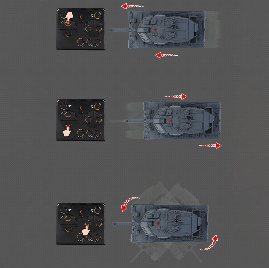 US Stock RC RTR Mini Tank Remote Control Battle Tank Toy Rotate Turret Infrared system Electric Military Vehicle