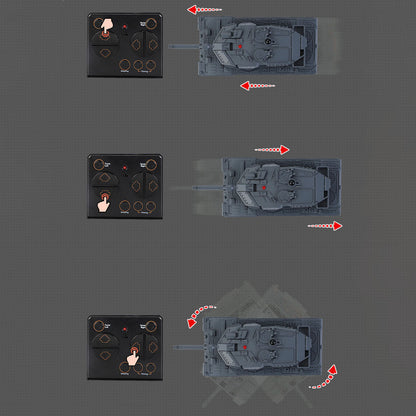 US Stock RC RTR Mini Tank Remote Control Battle Tank Toy Rotate Turret Infrared system Electric Military Vehicle