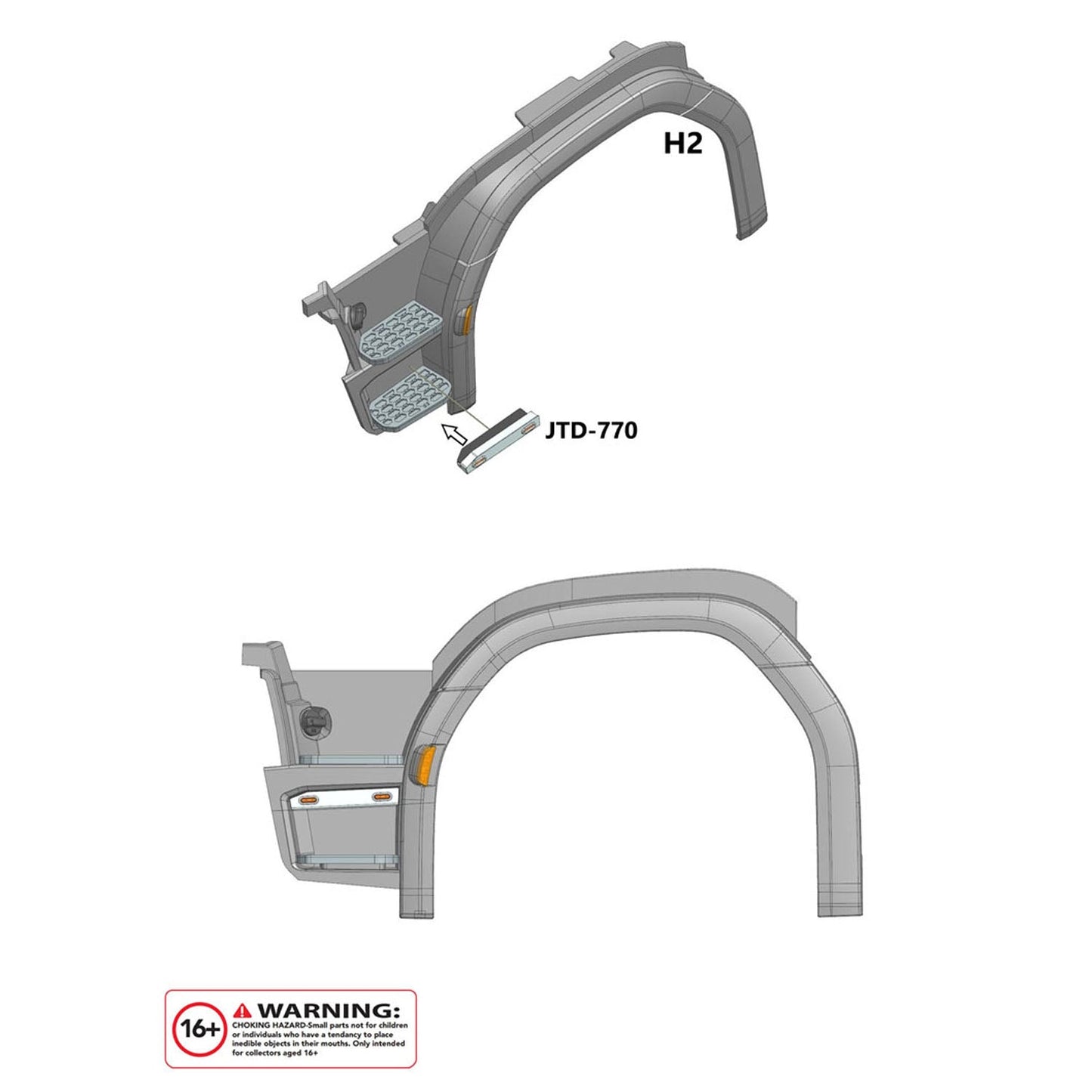 3V-5V Foot Pedal Light Metal LED Lamp for 1:14 DIY TAMIYA Remote Control Tractor Truck 770S 56368 56371 RC Lorry Model Vehicle