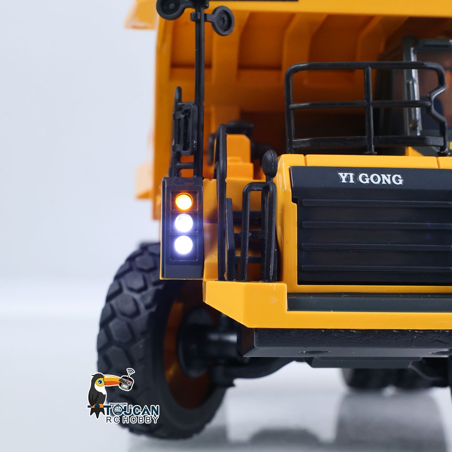 TOUCAN RC HOBBY Ready To Run 1/50 Electric Remote Control Dump Mining Truck RC Construction Vehicle Tipper Model Lights Sounds Effect USB Cable
