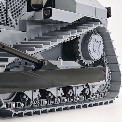 1:14 Metal Remote Control Hydraulic Bulldozer JDM-98 Ultra RC Heavy Machine Model Light System Flysky ST8 Radio Sound Battery