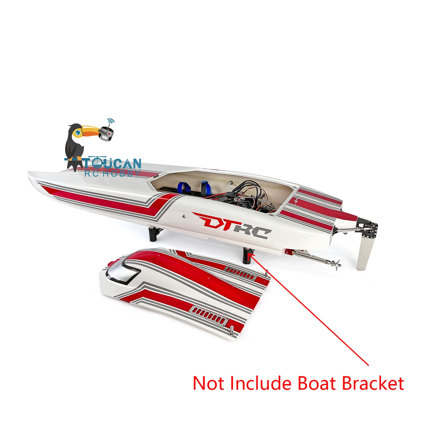 Remote control electric racing boat featuring water cooling dual brushless motor and 120A ESC

