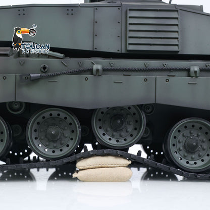 TOUCAN RC HOBBY Heng Long 7.0 1:16 Challenger II RTR RC Tank Model 3908 360Degrees Turret Steel Gearbox Metal Tracks Idlers Sprockets Road Wheels
