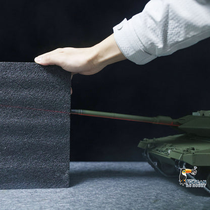 TOUCAN 1/16 Metal RC Tank 3889 German Leopard A6 Turret Electric Periscope 360 Rotation Barrel Recoil Elevation Battery RTR