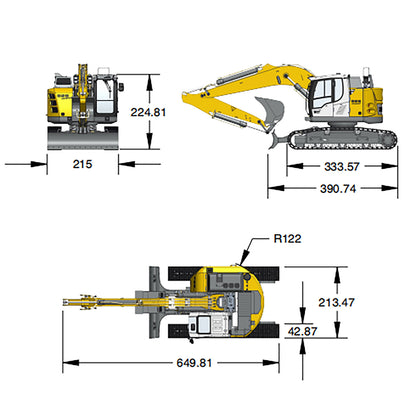 US Stock MODO 1/14 RC Hydraulic Excavator LR926 - Metal & Plastic RTR