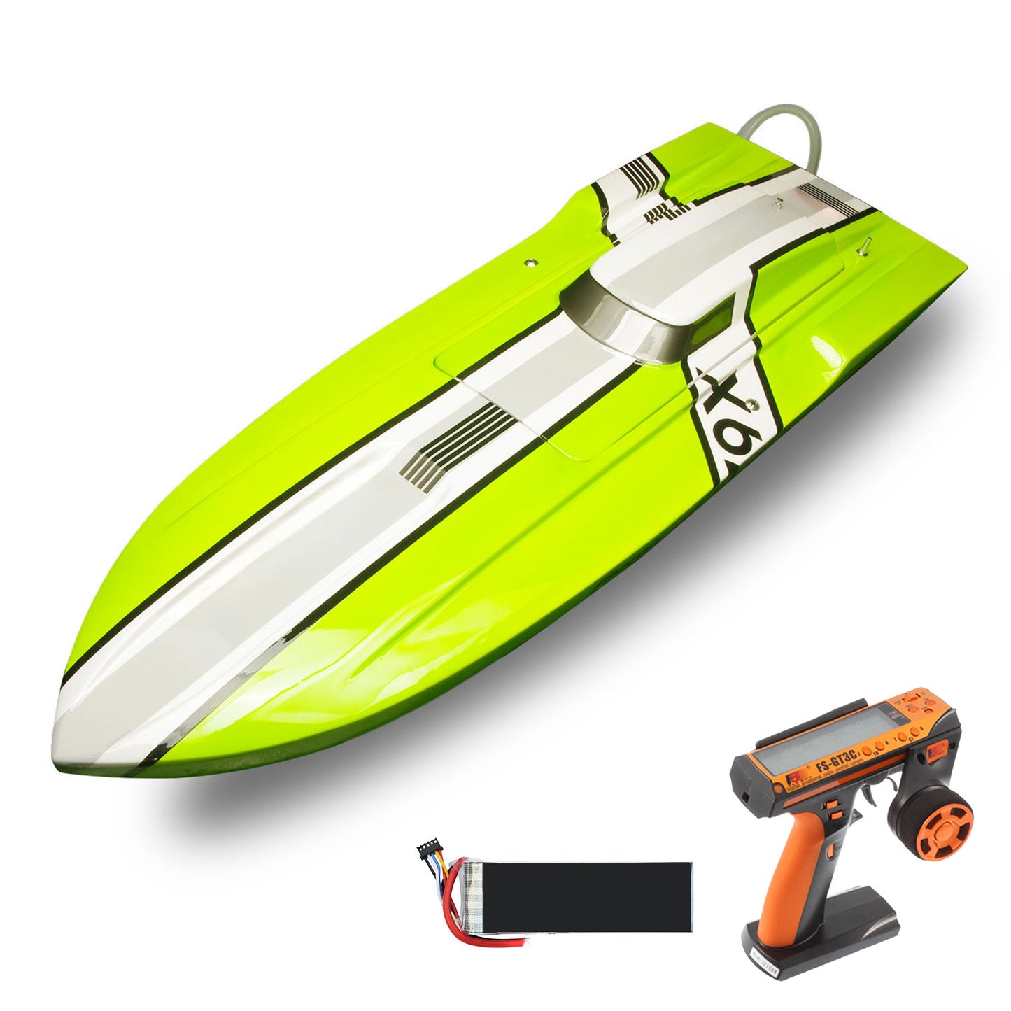 DTRC Fiber Glass Remote Control Racing Boat X79 High Speed RC Watercraft 4082 Brushless Motor 160A Waterproof ESC Servo Battery