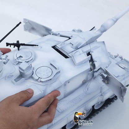 Flash Sale TOUCAN 1/16 Metal RC Tank 3889 German Leopard A6 Turret Electric Periscope 360 Rotation Barrel Recoil Elevation Battery RTR